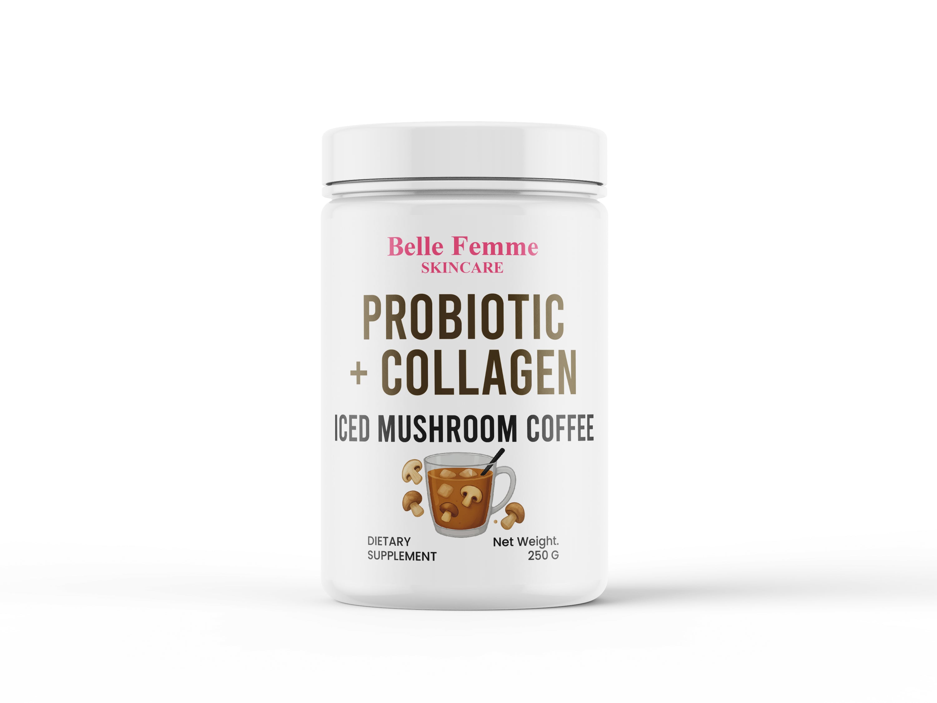 Probiotic + Collagen Iced Mushroom Coffee "All day Energy"