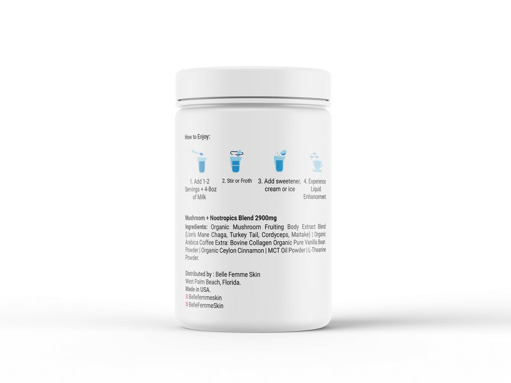 Probiotic + Collagen Iced Mushroom Coffee "All day Energy"