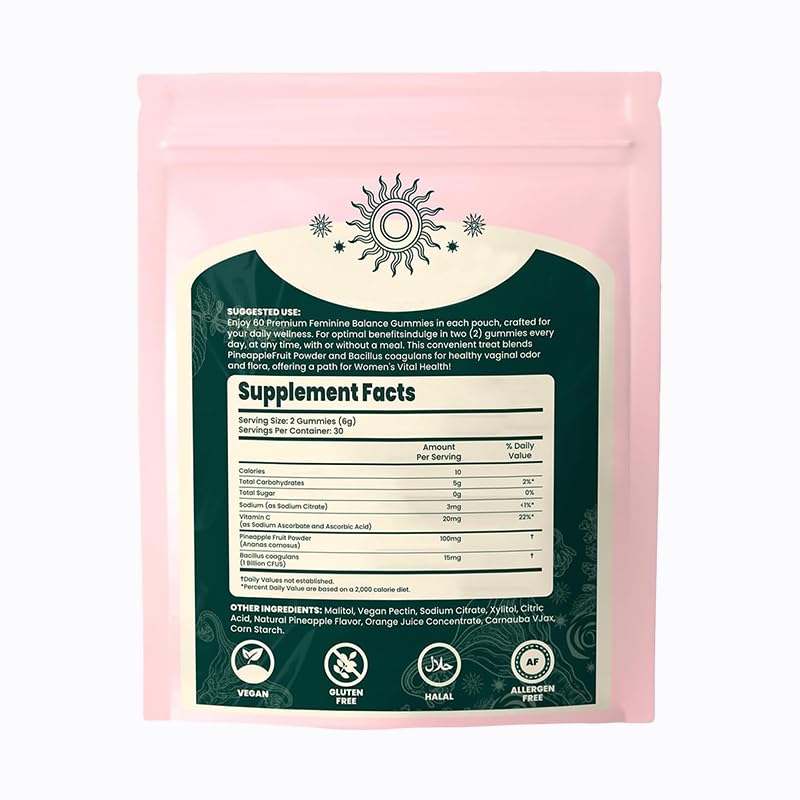 Feminine Balance Gummies "Bye Odor, Hello balance Ph (Pineapple Flavor)