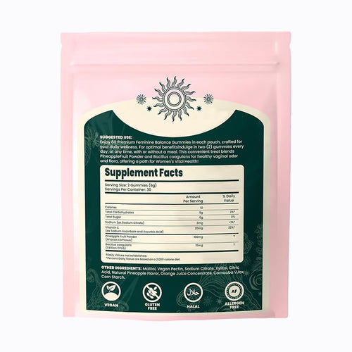 Feminine Balance Gummies "Bye Odor, Hello balance Ph (Pineapple Flavor)